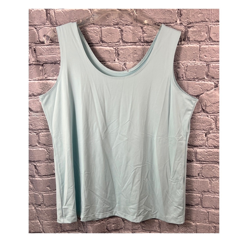 Chico's Microfiber Contemporary Tank Top Size‎ 3 (XL) Blue Menthe NEW